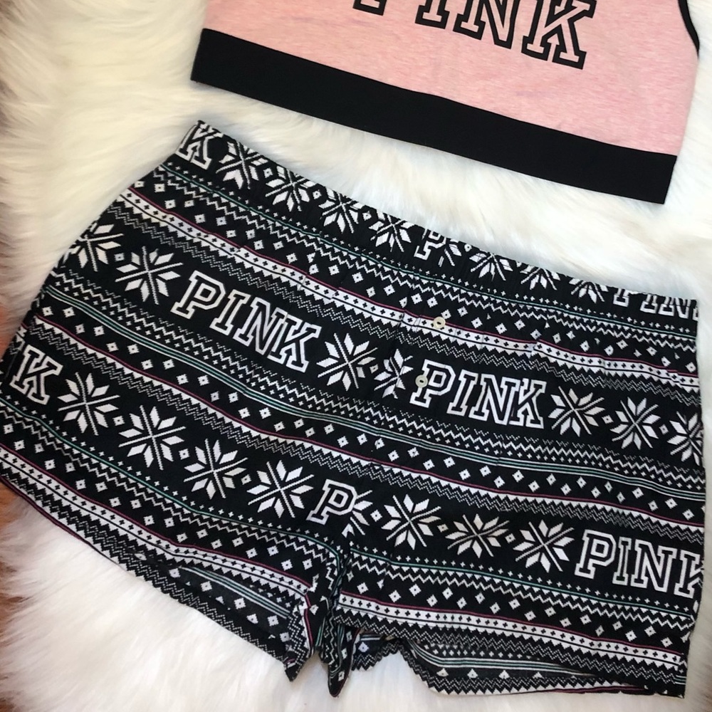 NWOT PINK Victoria’s Secret Flannel Shortie